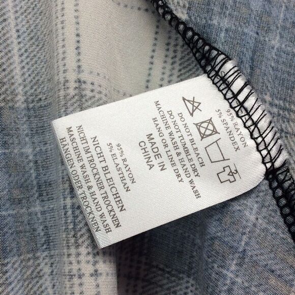 Larace Tunic Top Women's Plus Size 2x Blue Plaid Shark Bite Hem Pullover Stretch - Picture 4 of 6